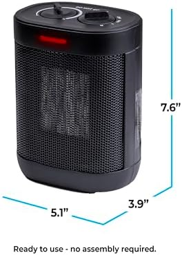 Comfort Zone 1500W Electric Space Heater with Thermostat