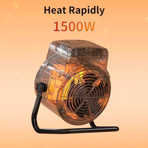 Zynkez 1500W PTC Ceramic Mini Desk Heater with Remote