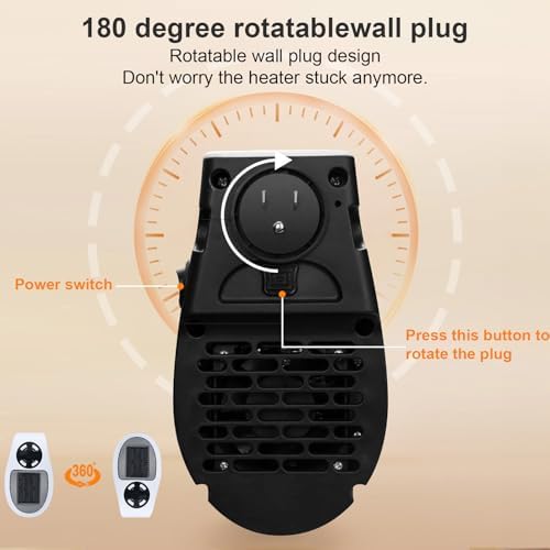 LYMUGEZI 450W Programmable Space Heater with Remote and Digital Thermostat