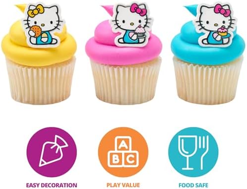 DecoPac Hello Kitty Cupcake Rings - 24 Pack 1