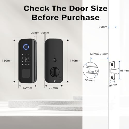Gapiks Smart Door Lock with Fingerprint and App Control