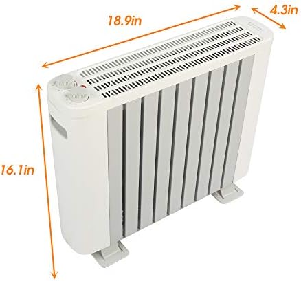 Vilobos 1000W Electric Space Heater with Adjustable Thermostat and 3 Heat Settings