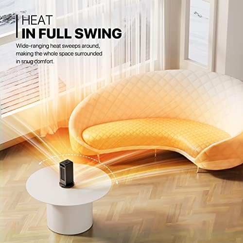 MoNiBloom Mollie Space Heater Quiet Fast Heating with 3 Modes and Safety Features
