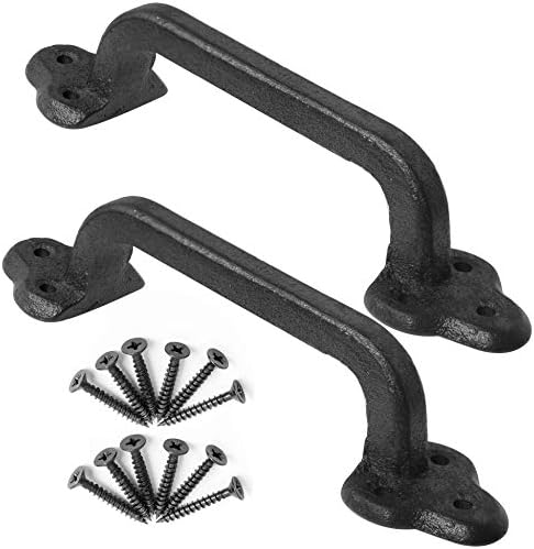 WEBI 9 Inch Cast Iron Gate Handle 2 Packs