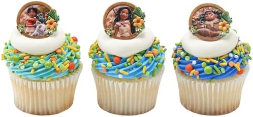 DecoPac Disney Moana 2 Cupcake Rings - 24 Pack