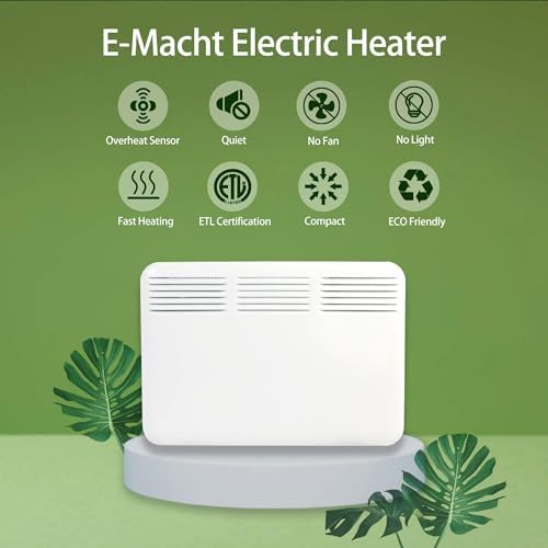 Fadidio 1000W Electric Space Heater with Touch Control and Wheels
