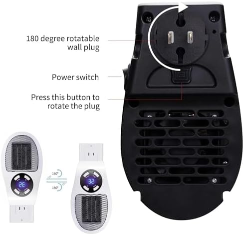 Alpha Heater 500W Portable Plug In Indoor Space Heater