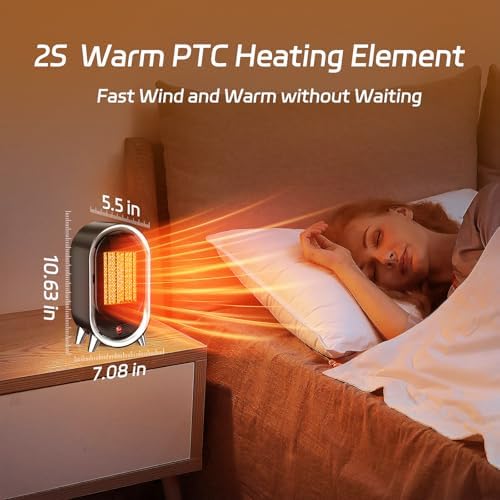 Feculs Space Heater for Desk - Black