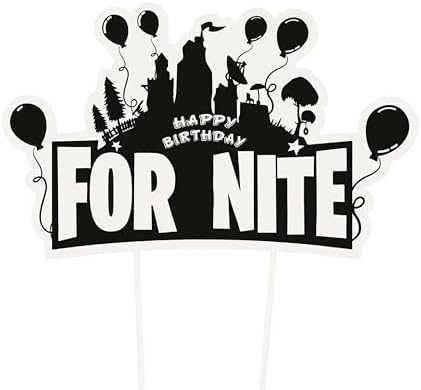 Happy Birthday Cake Topper 8 Inches Black