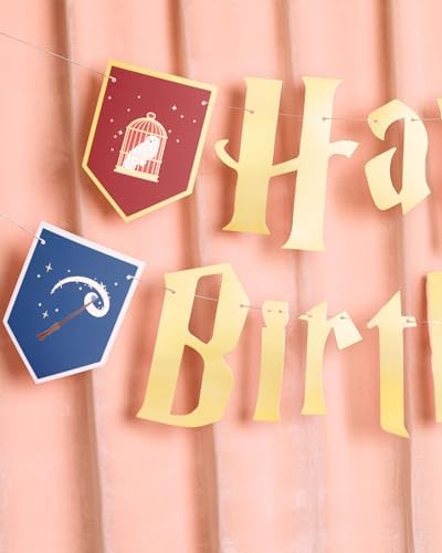 Xo Fetti Wizard Birthday Banner - Gold Foil 65 Ft