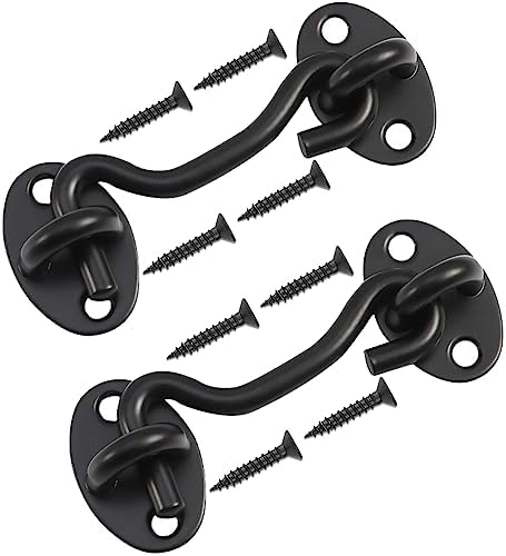 Rainspire 4 Inch Privacy Hook and Eye Latch Set
