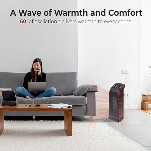 Comfort Zone 18 Inch Space Heater with PTC Oscillation