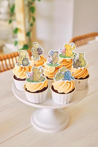 36 Pcs Winnie the Pooh Cake Toppers for Baby Shower