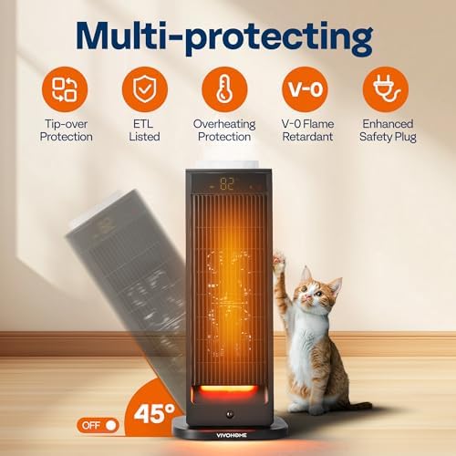 VIVOHOME Space Heater with Humidifier and Remote