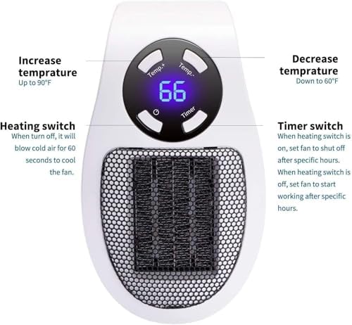 Blarie Energy Efficient Electric Space Heater with Adjustable Thermostat 1