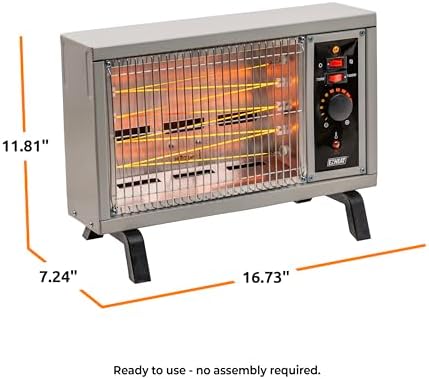 EZ-HEAT Portable Electric Space Heater with Adjustable Temperature