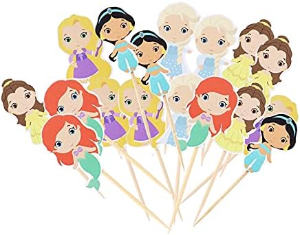 Confetti Princess Cupcake Toppers 20 Pcs Decorations