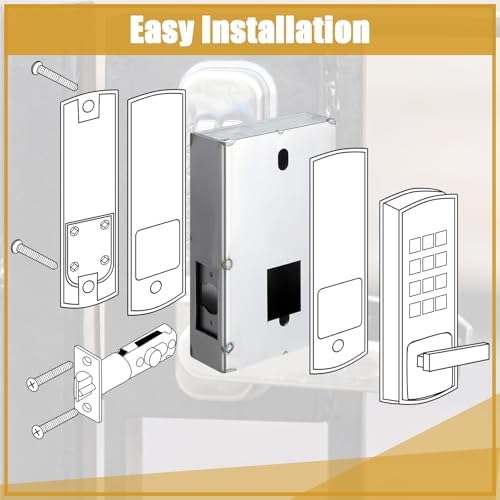 Blulu Gate Lock Box for Double Keypad Steel Gate Box 60mm Backset