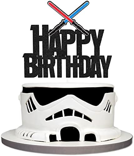 Lightsaber Birthday Cake Topper - Space Themed Decor for Boys