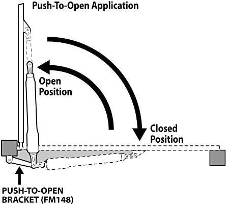 Mighty Mule Push to Open Gate Bracket FM148 Silver