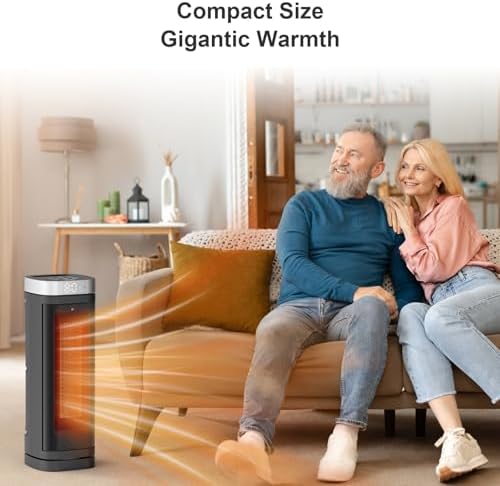 WINHL 1500W Electric Space Heater with Remote and Thermostat