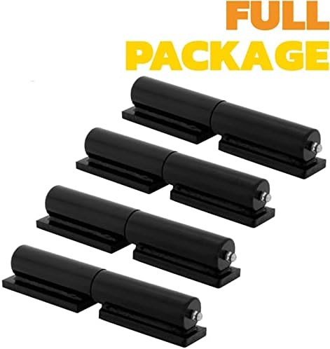 MATTIN 4 Pack Heavy Duty Gate Hinges - Black Finish