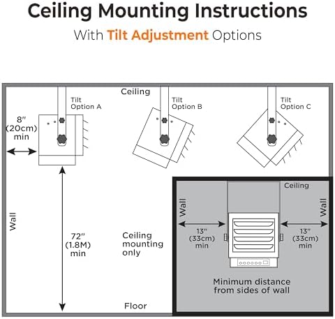 Comfort Zone 7500W Ceiling Mount Space Heater with Remote