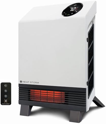 Heat Storm Wave Infrared Wall Heater with Remote Control and Thermostat