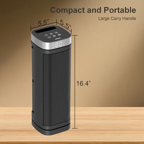 WINHL 1500W Electric Space Heater with Remote and Thermostat
