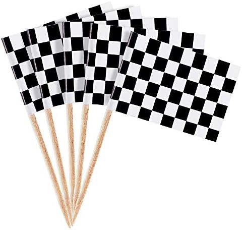 Super Z Outlet Mini Checkered Racing Flags 100 Pack