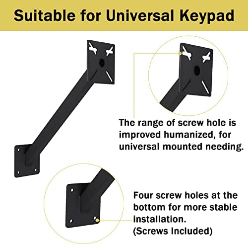 YZZHAJ Heavy Duty Gooseneck Keypad Mount Bracket Black