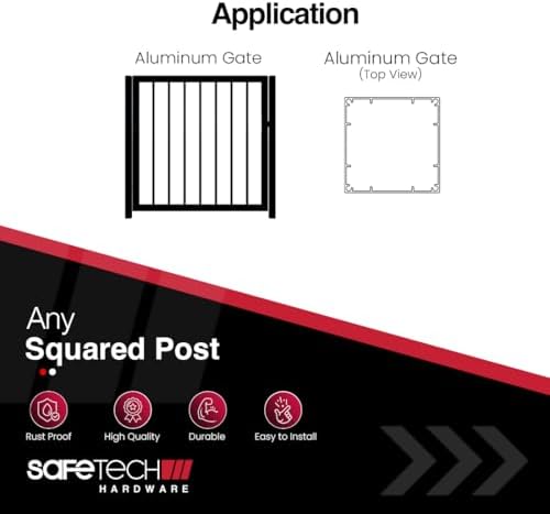 Safetech Hardware SHG-90L Self Closing Gate Hinges Black 1