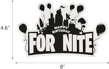 Happy Birthday Cake Topper 8 Inches Black