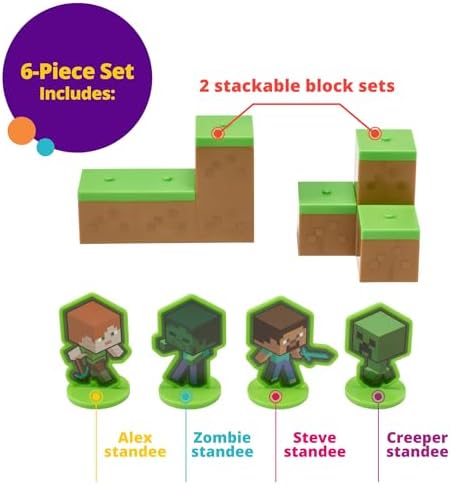 DecoSet Mobs Beware Minecraft Cake Topper 6-Piece
