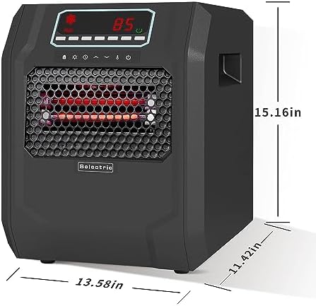 VOLTORB Portable Electric Space Heater with Remote and 3 Heat Settings