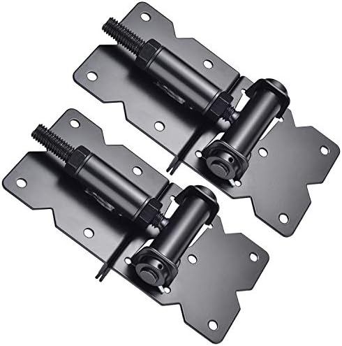 SANKINS Self Closing Gate Hinges 2 Pack Black