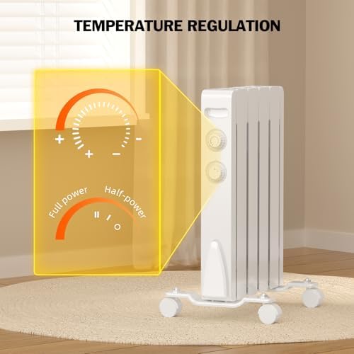 Eueiriup 700W Electric Wall Heater with Thermostat