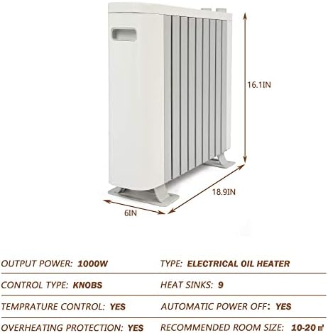 E-Macht 1000W Electric Space Heater with Safety and Energy Saving Features