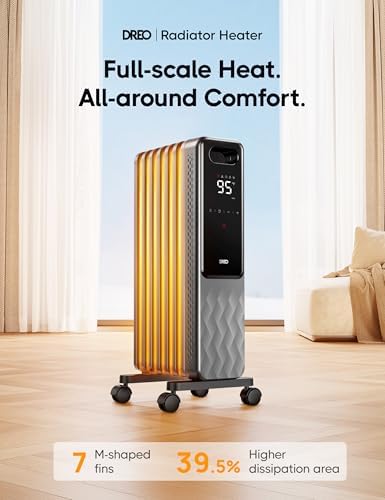 Dreo Oil Filled Radiator Heater with Remote Control and 4 Modes 1