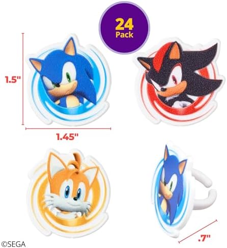 DecoPac Sonic the Hedgehog Cupcake Rings - 24 Pack 1