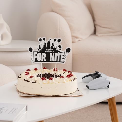 Happy Birthday Cake Topper 8 Inches Black