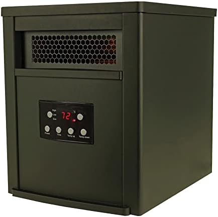 LifeSmart Infrared Quartz Heater 1500W Portable with Remote Control Black
