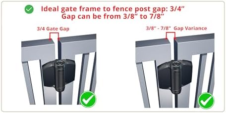 DD Technologies TruClose Self Closing Gate Hinge 2 Count Gloss Black