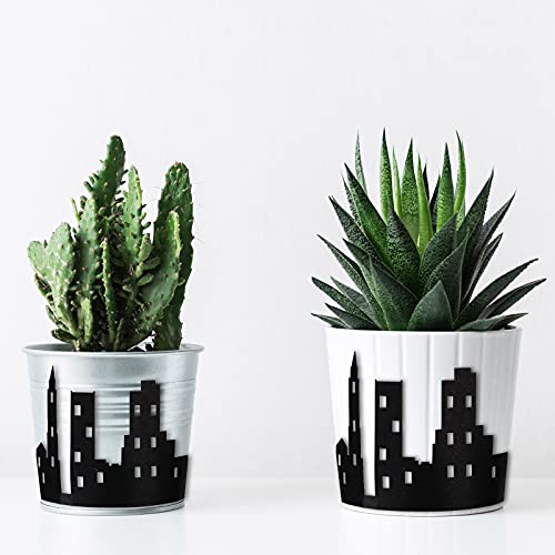 4 Piece City Scenic Cake Border Decorations