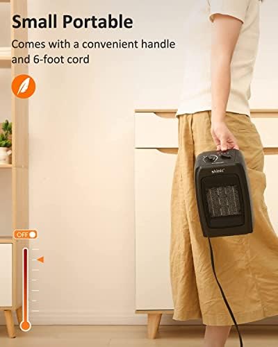Shinic 1s Fast Heat White Electric Space Heater