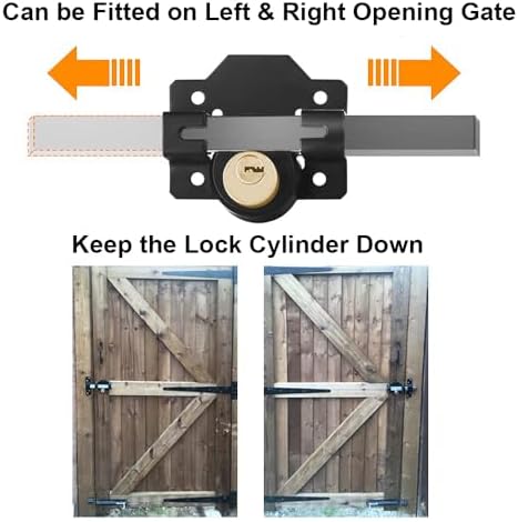 AceFox 2 Heavy Duty Gate Lock with 5 Keys