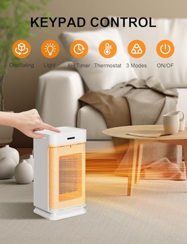 MEIIS 95 Inch PTC Space Heater with Remote and Light 1