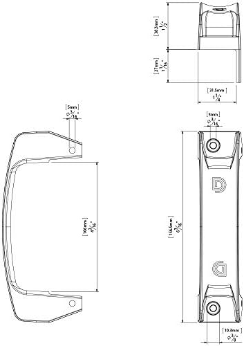 DD Technologies LL3GHWT Reversible Gate Handle