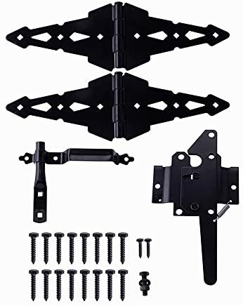 HOME MASTER HARDWARE Wood Gate Hardware Set - Heavy Duty Black Finish