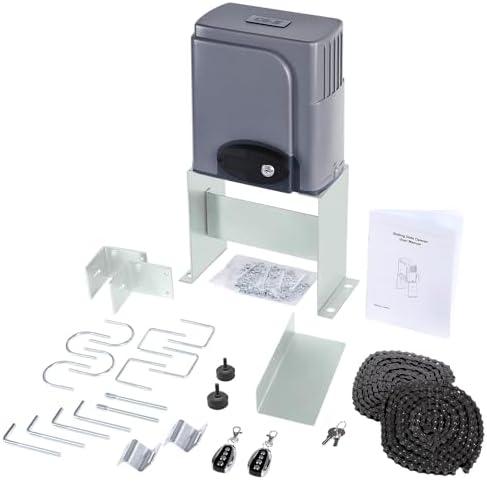 CO-Z 1400lb Sliding Gate Opener with 2 Remotes 1